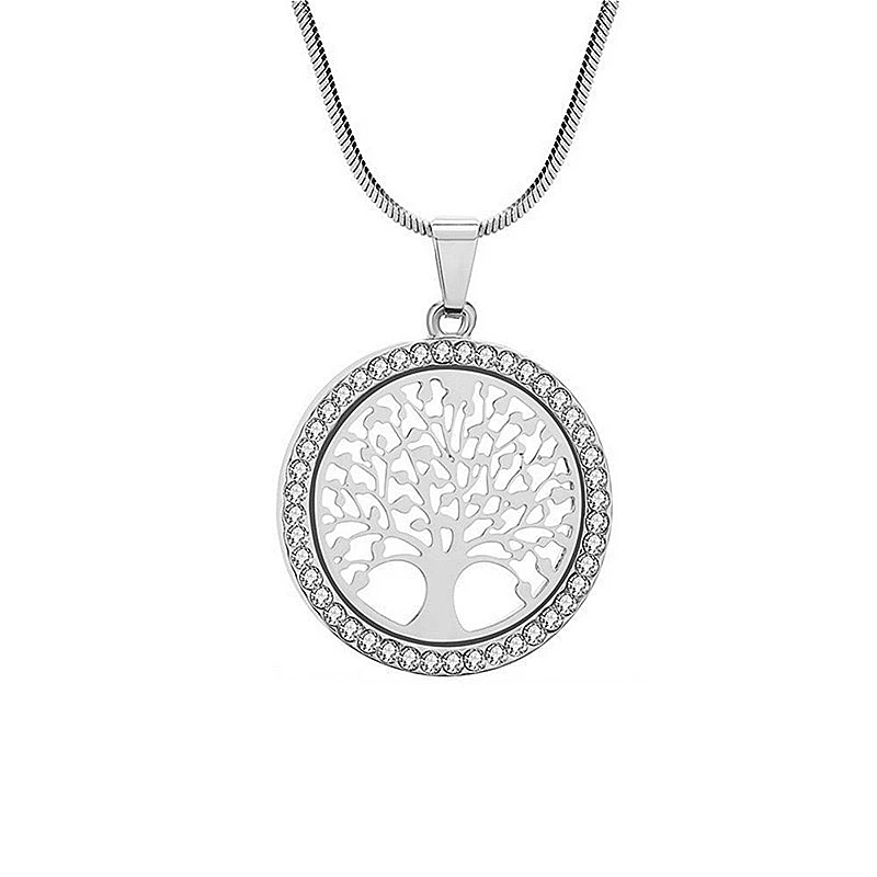 Модное Стильное ожерелье Блестящее дерево жизни круглые золотые подарки цепочка