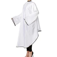145165cm professional black white waterproof hair cutting cape long sleeve haircut apron salon hairdressing cloth gown wrap 30