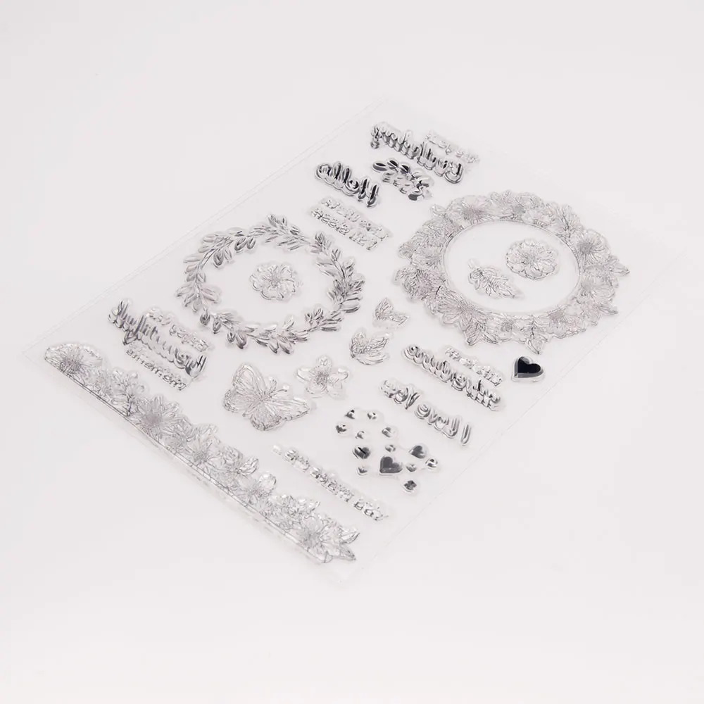 

Butterfly Transparent Clear Silicone Stamp/Seal for DIY Scrapbooking/photo Album Decorative Clear Stamp Sheets
