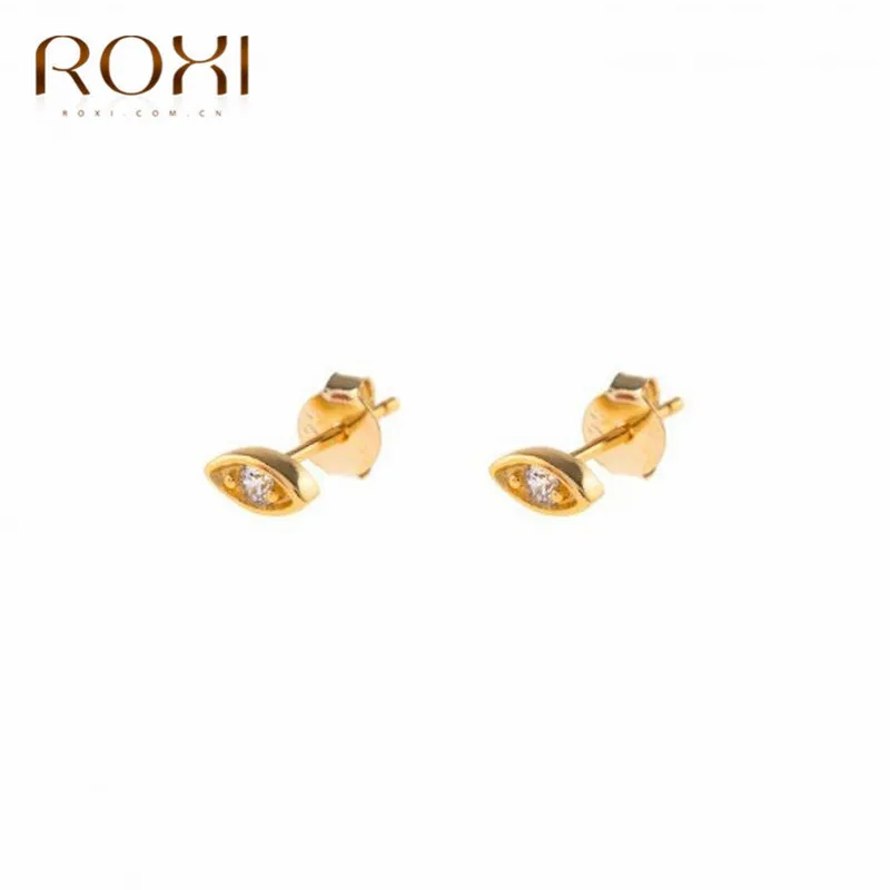 GRFG-3 ROXI новые модные ювелирные изделия мини серьги-гвоздики для глаз для женщин Подарки счастливые сглаз серьги-гвоздики серьги из стерлингового серебра 925 пробы - Окраска металла: GRFG-3