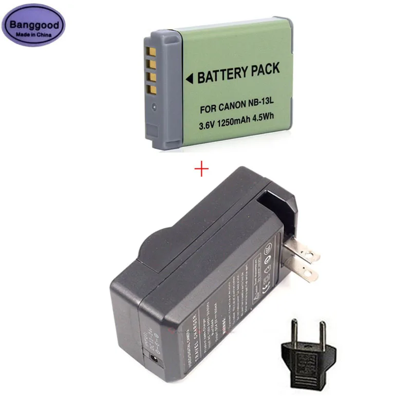 3 6 V 1250 мА/ч NB-13L NB13L цифровой Камера Батарея + AC Зарядное устройство для Canon G7 X Mark II G7X