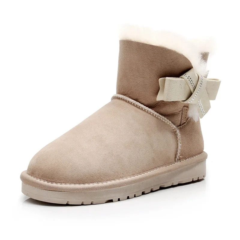 Женские сапоги из натуральной овечьей шкуры Классические для снежной погоды