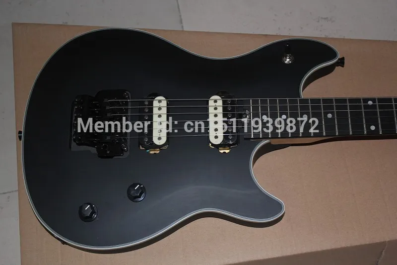 Высокое качество Черный EVH Вольфганг Электрогитара гриф из черного дерева