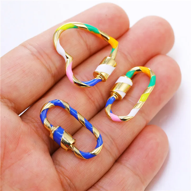 Juya DIY застежки для болтов эмалированные медальоны с подвеской винтовые рукоделия