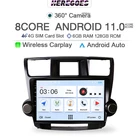 Автомобильный радиоприемник Carplay DSP Android 11 для Toyota Highlander 2 XU40 2007-2013 мультимедийный видеоплеер 4G LTE Wifi навигация GPS аудио