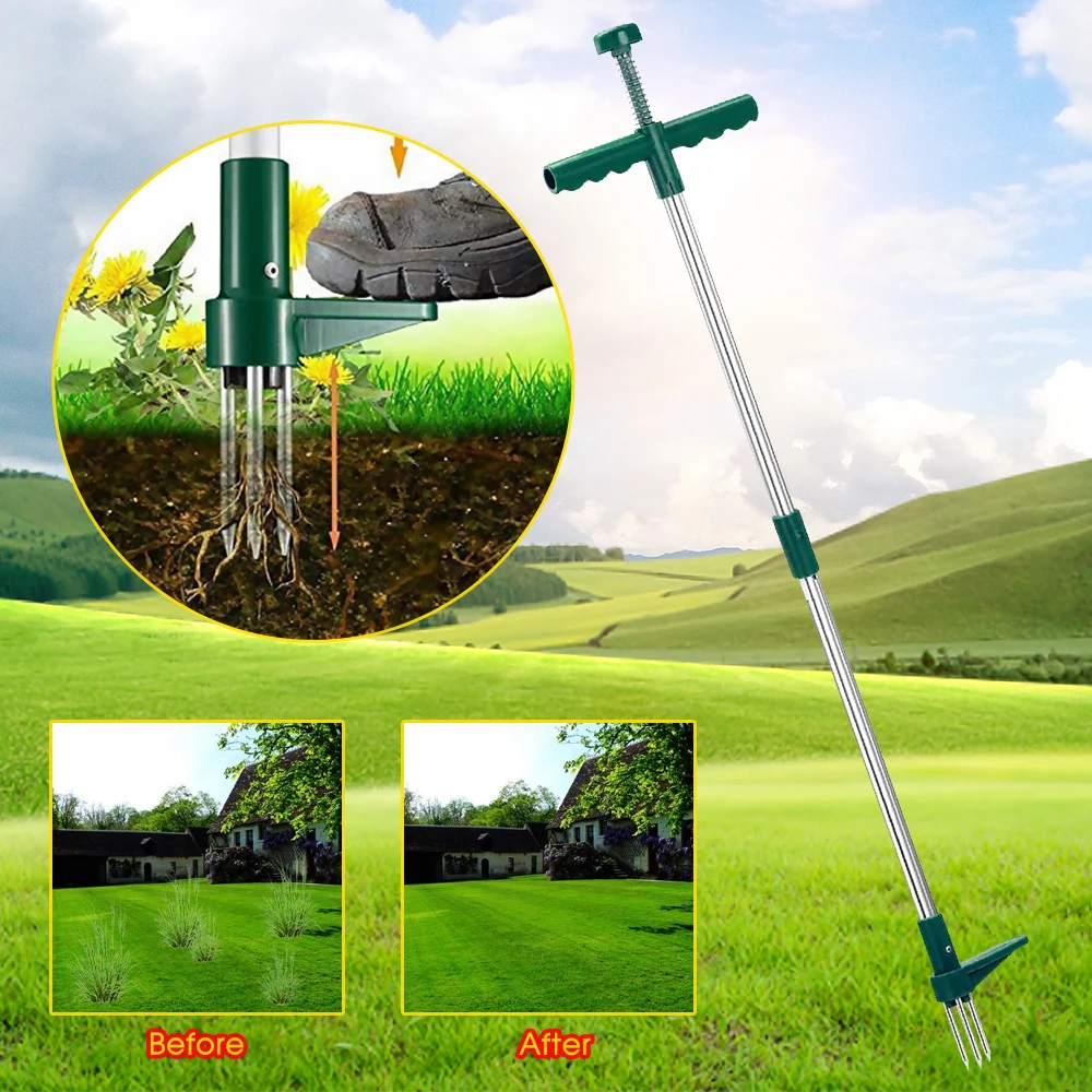 

Портативный прибор для удаления корней сада, стационарный инструмент без изгиба, с 3 клешнями, для удаления сорняков