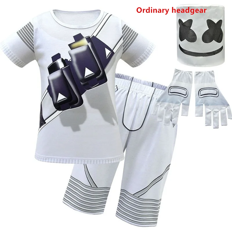 Летний новый комплект детской одежды DJ Marshmello костюмы на Хэллоуин для мальчиков