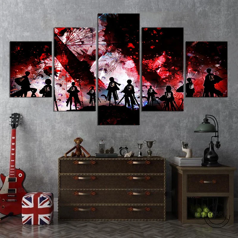 

Членов картинки Scout Regiment обувь для косплея по аниме «атака на Титанов», печать на холсте анимации Коллекция аниме Настенный декор