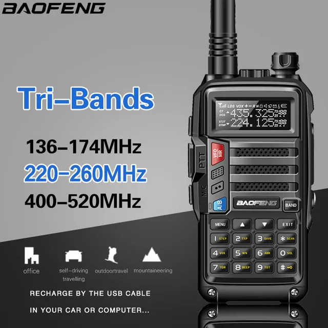 Портативная рация BaoFeng UV S9 PLUS 10 Вт 136 174 МГц/220 260 МГц/400 520 МГц|Рации| |