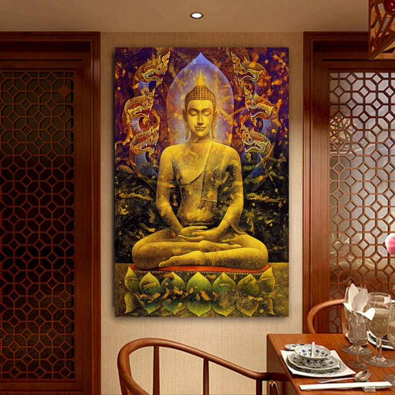 RELIABLI искусство картина с Буддой печать на холсте Современное украшение для дома