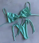 Плиссированные бразильские бикини 2021 сексуальный купальник с узлом женские микро бикини Купальники Для женщин, экстремальное бикини ванный комплект