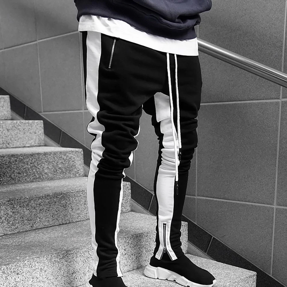 Для мужчин s повседневные брюки для пробежек Фитнес спортивная одежда спортивные