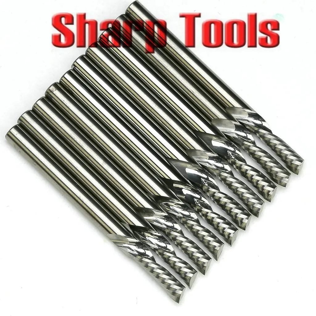 Новинка 3 175x10 мм Одна Флейта вниз резаки левая спиральная фреза для резки канавки