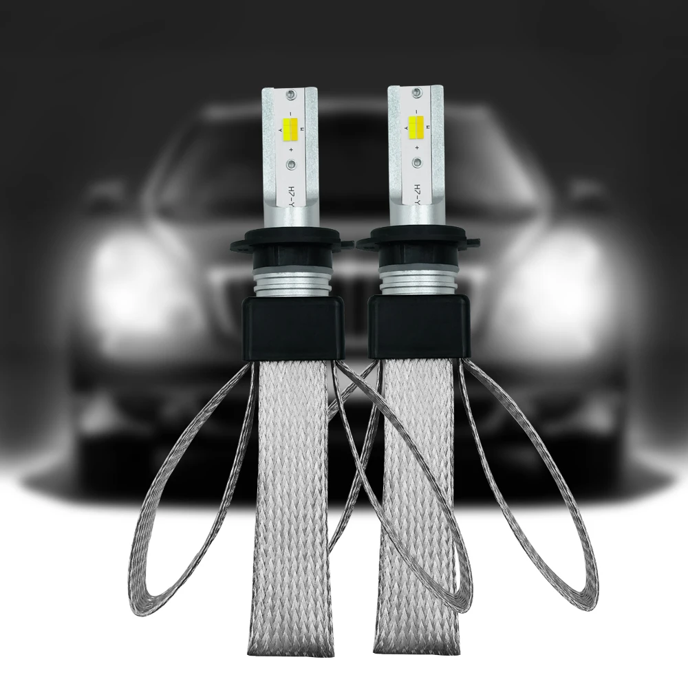 

2PCS Universal T9 Car Headlights LED H7 H4 H11 9005 9006 H1 80W 9600LM 3000K 4300K 6000K Auto Front Headlamp Bulb