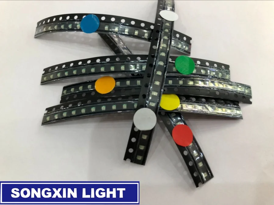 60pcs Flashing Blink LED Diode 0805 SMD Blinking Flash Diodo Mixed 10pcs each Red Jade-Green Blue White Yellow Orange - купить по