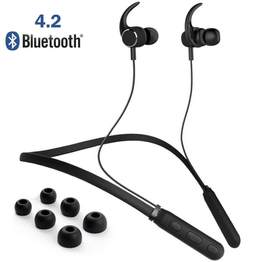 Écouteurs Casque Bluetooth 4.2 Sans Fil Sport Magnétique Mains libres Universel enlarge