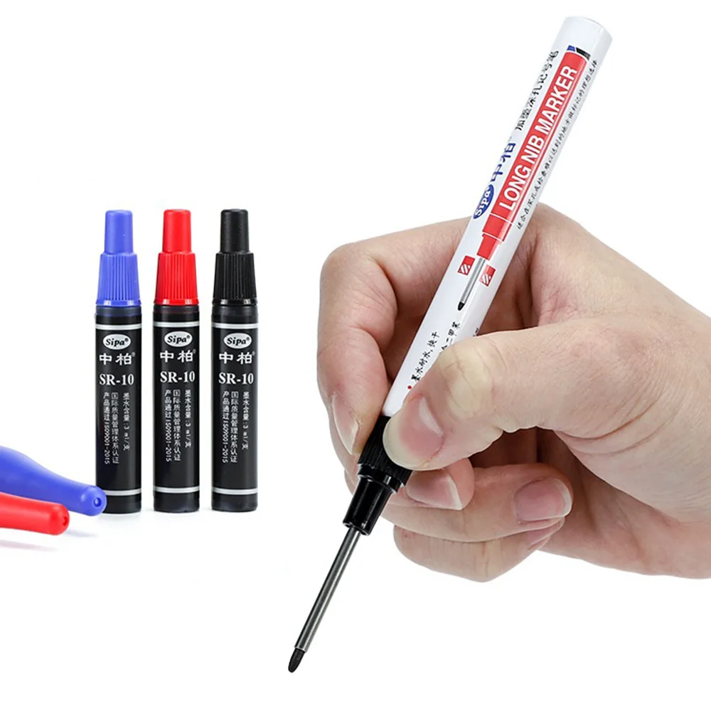 Плотницкая ручка 3 цвета 30 мм с глубоким сверлом длинным наконечником