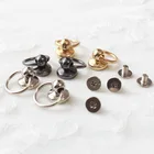 10 комплектов металлических шариковых штифты с уплотнительным кольцом, заклепки, заклепки для гвоздей, круглая головка, пятна, шипы, кожаные ремесла, чехол для телефона, декоративные аксессуары