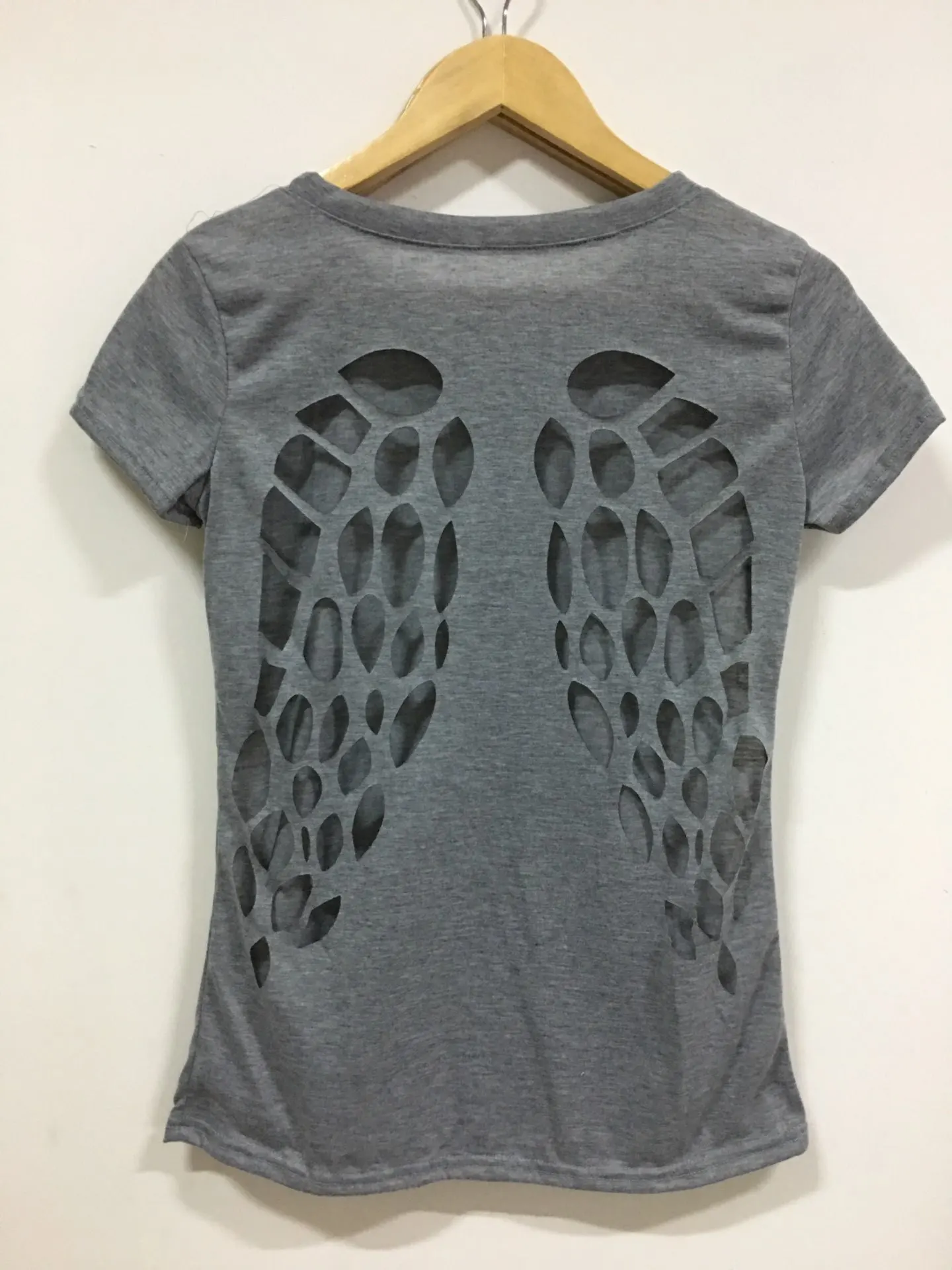 

Ladies Clothing 2021 Summer Short Sleeve T-shirt Back Hollow Sexy Top Casual Tshirt Top Tee Shirt Women Streetwear Women Tshirts