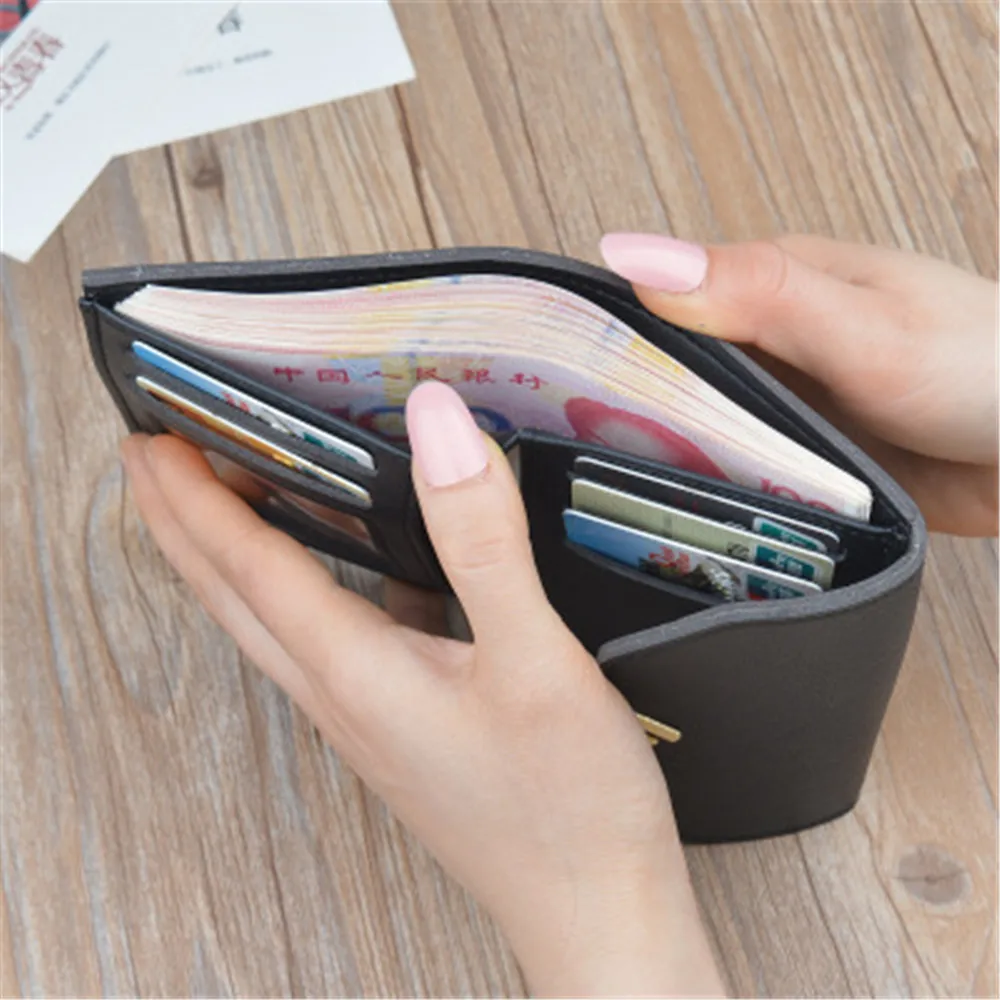 

New Ladies Wallet Women Short Japanese And Korean Version Of Small Fresh And Cute Student Wallet Simple Fashion Coin Purse