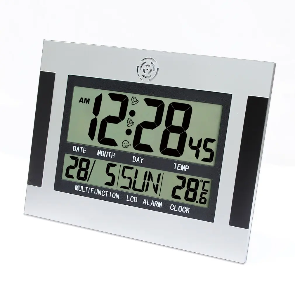 

Цифровой настольный настенный будильник с термометром и календарем ЖК-экран H110