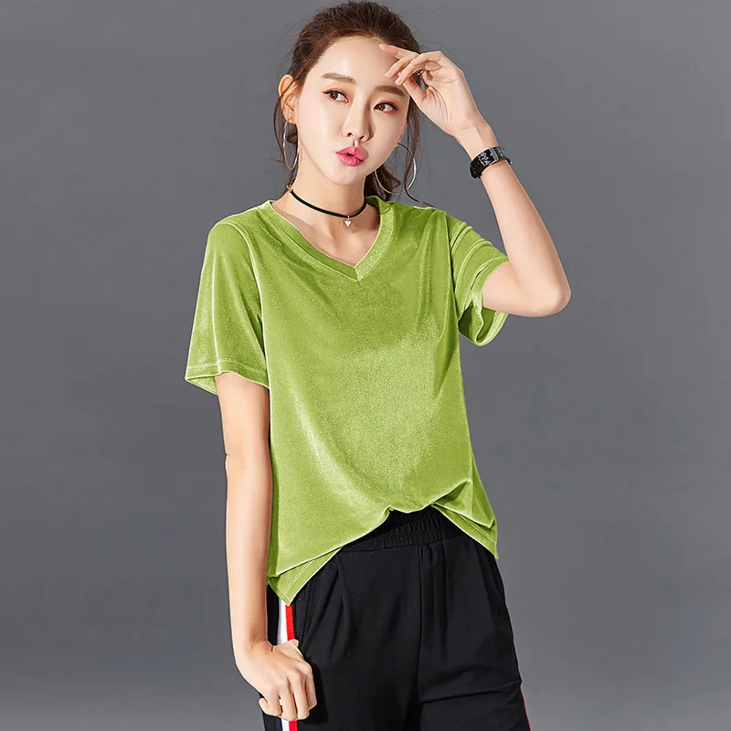 avocado green BOBOKATEER, модные женские топы и блузки, белая рубашка с v-образным вырезом, блузка, летний топ, сорочка, женская рубашка, blusas mujer de moda - Цвет: avocado green
