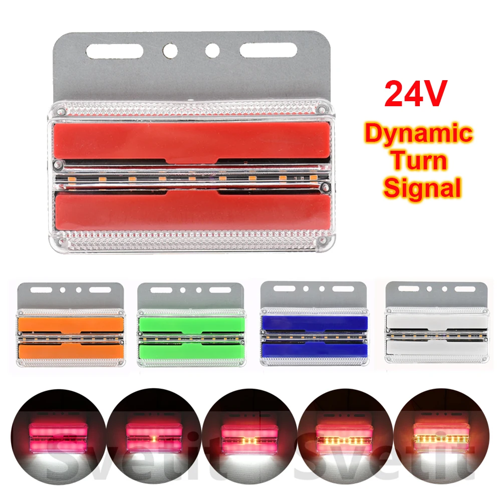 

10Pcs 24V LED Side Light Marker for Truck Lamp Dynamic Turn Signal Clearance Lights Tractor Lorry Warning Signal Running Light