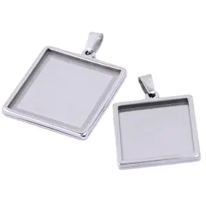 Квадратные кабошоны reidgaller, 10 шт., нержавеющая сталь, 20 мм, 25 мм, 30 мм, для самостоятельного изготовления ювелирных изделий