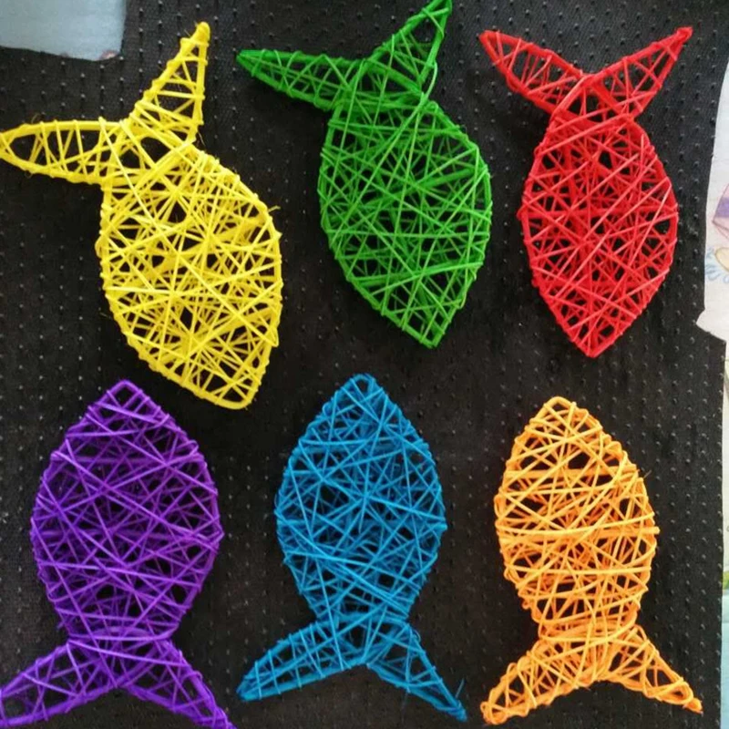 Красочный шар из ротанга пятиконечный в виде звезды и сердца Висячие огни