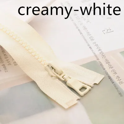 creamy-white Meetee, 4 шт., 55 см, 90 см, 5#, резиновая длинная молния, открытый конец, сумки на молнии, пальто, пуховик, для шитья, украшения одежды, аксессуары для рукоделия, AP204 - Цвет: creamy-white