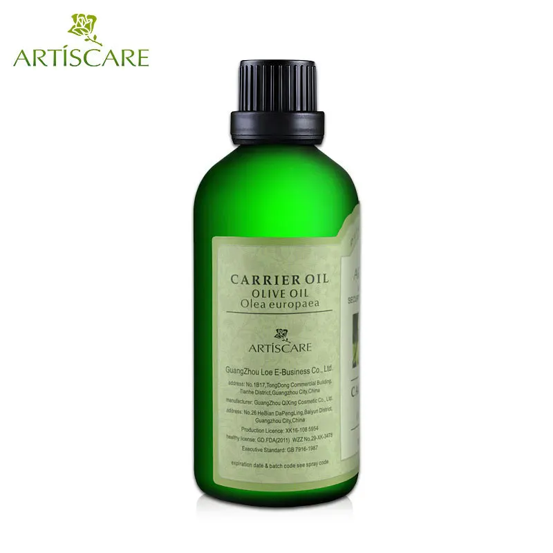 ARTISCARE 100% натуральное оливковое базовое масло 100 мл для сухой кожи увлажняющий