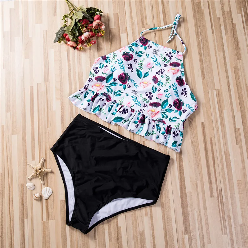 Пляжная одежда с высокой талией для плавания Новинка лета 2019 купальник