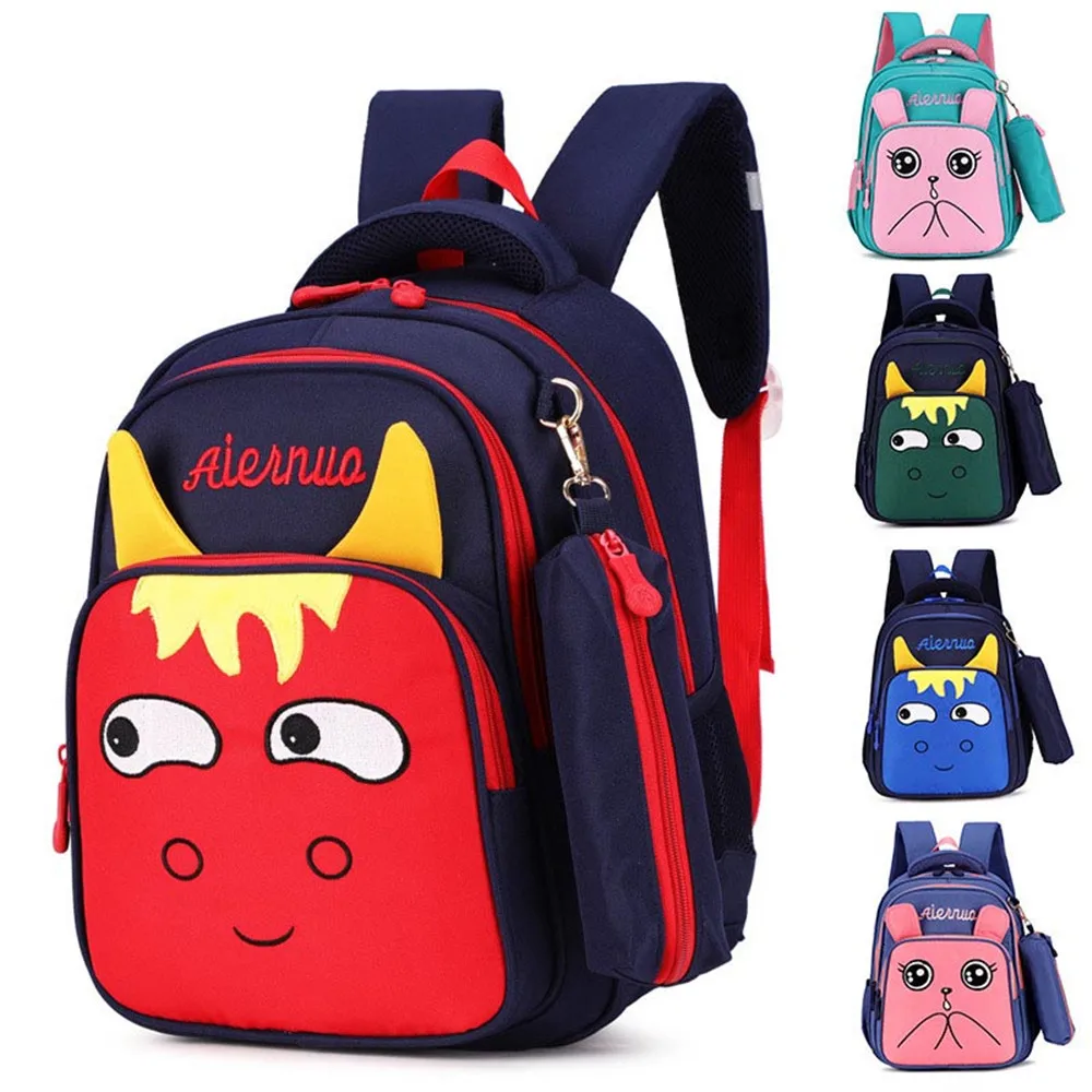 Детская школьная сумка с героями мультфильмов; рюкзак для девочек начальной школы; милый легкий рюкзак для мальчиков 1-3 класса; большой емко...