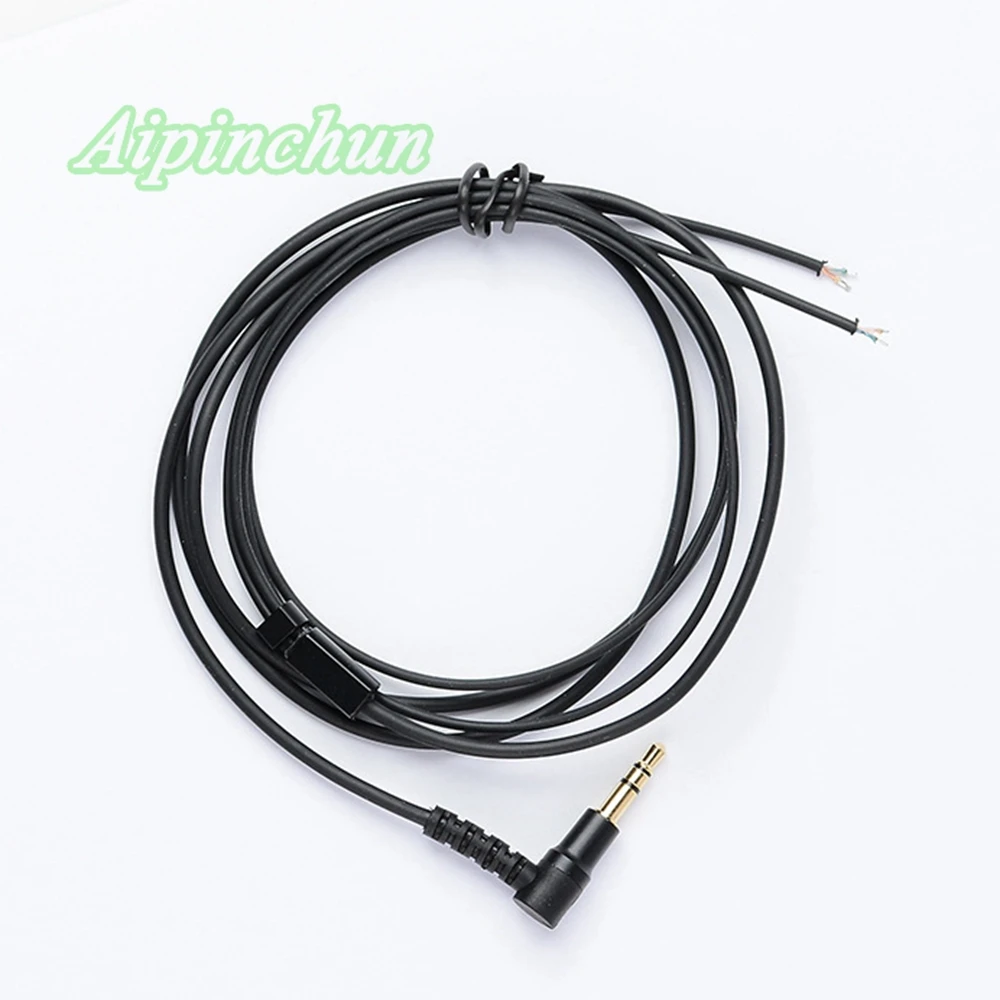 

Aipinchun 3.5mm 3-Pole Bending Jack DIY Earphone TPE Audio Cable Headphone Repair Replacement Cord LC-OFC Wire Core Black