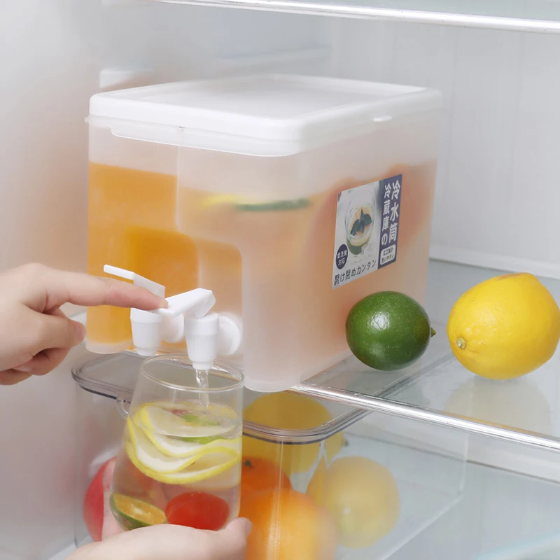 

Refrigerator Cold Kettle with Faucet Large Capacity Heat Resistant Water Jug Household Beverage Container 2021