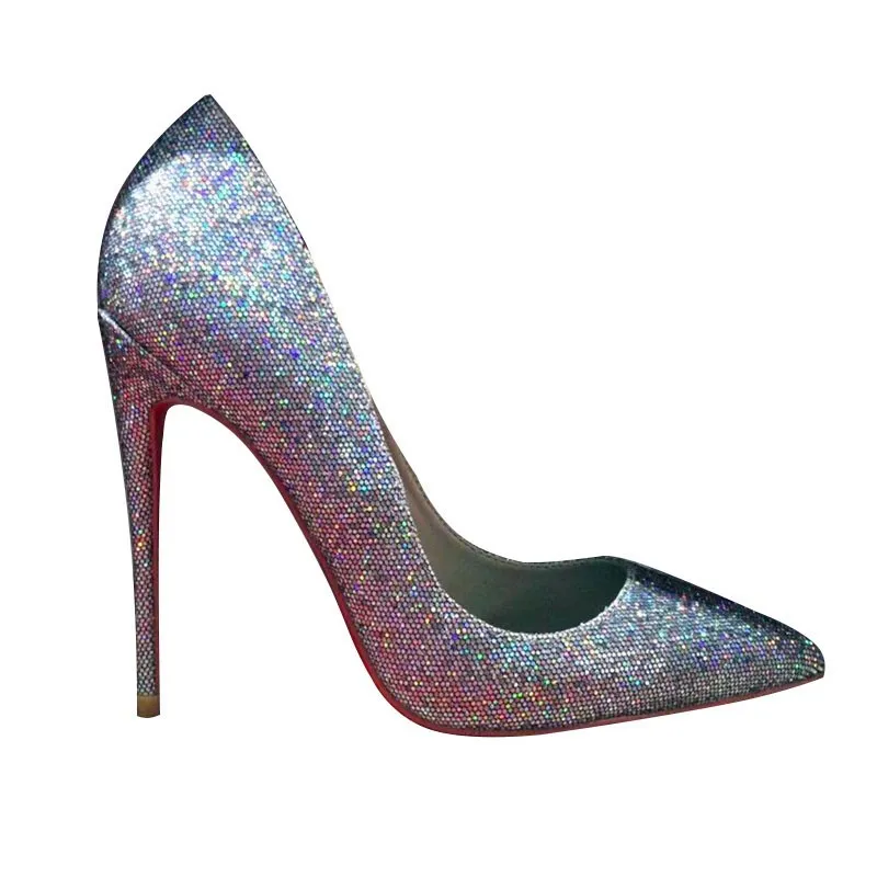 

Fashion free shipping Glitter Poined Toe Stiletto high heel shoe pump HIGH-HEELED SHOES dress shoes