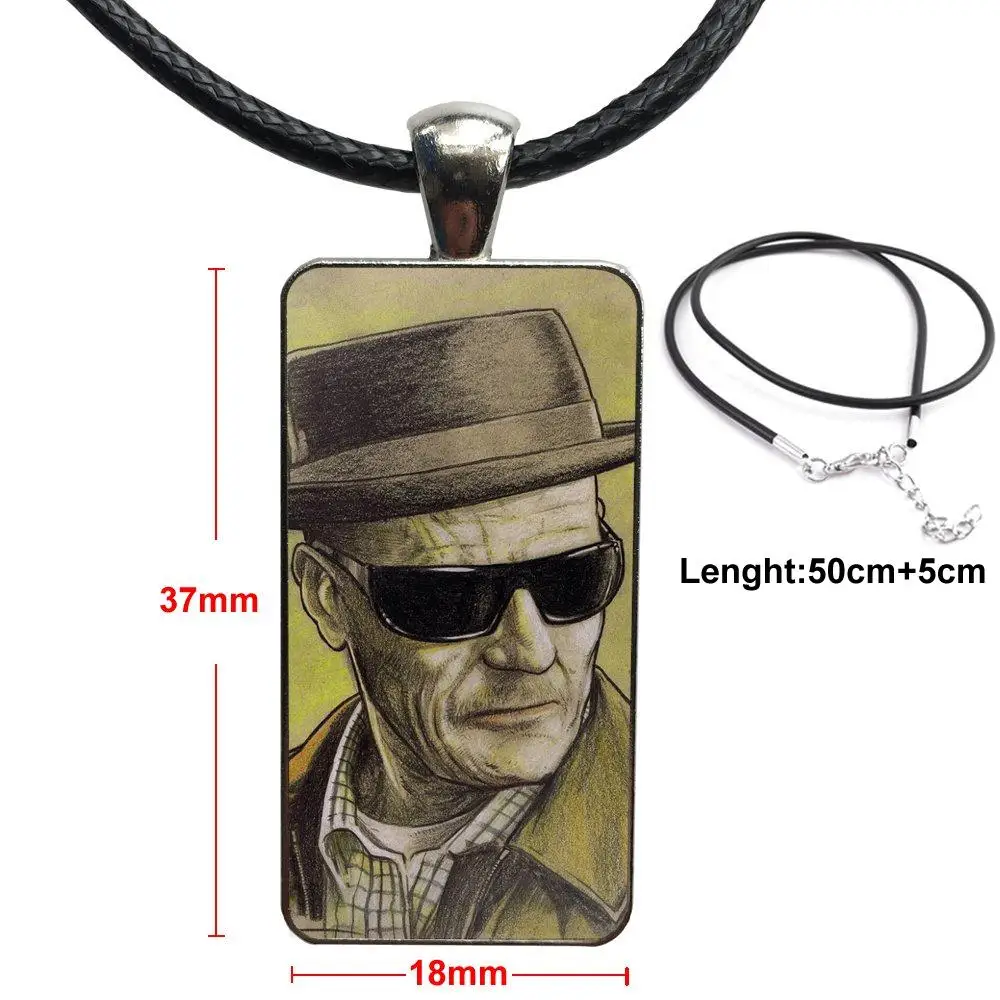 For Women Children Doctor House M.d Heisenberg Breaking Bad Glass Cabochon Choker Pendant Rectangle Necklace Steel Color Jewelry | Украшения