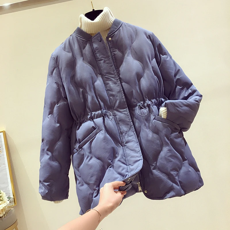 2019 Женская бейсбольная форма со стоячим воротником пуховая парка зимняя