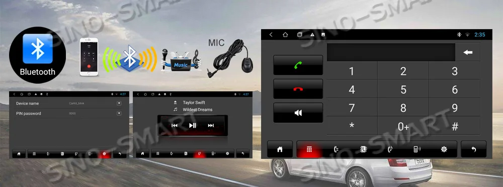 SINOSMART универсальная модель 2 DIN 4/8 Core процессор Android 8,1 2G/4G ram Автомобильная dvd-навигационная система плеер Canbus опционально