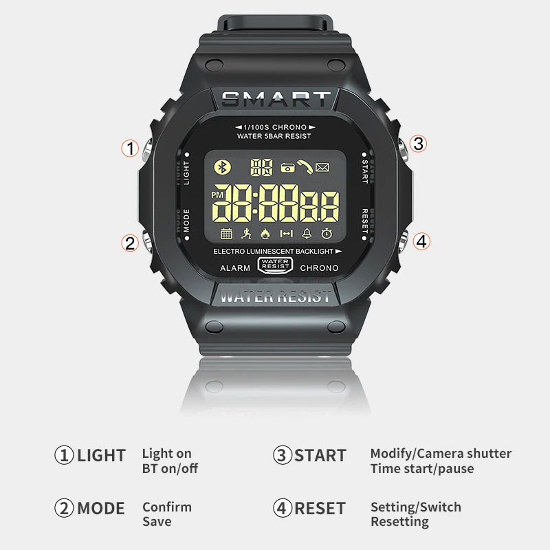 Смарт-часы EX16T водонепроницаемые 5 АТМ Bluetooth дистанционное управление шагомер |