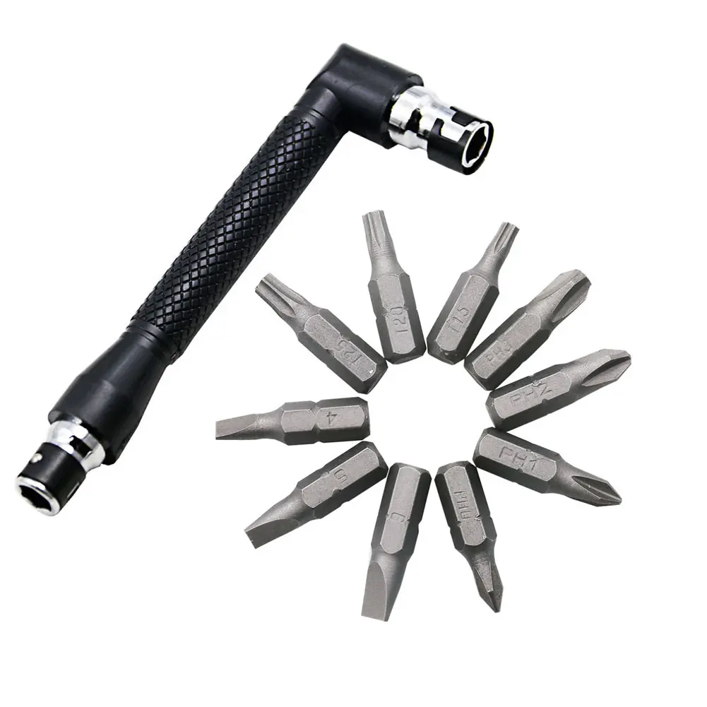 

Dual Head L-shaped Socket Wrench Screwdriver Set 1/4" Screwdriver Bits Dual Head Key Utility Tool And Screwdriver Bit Drill Set