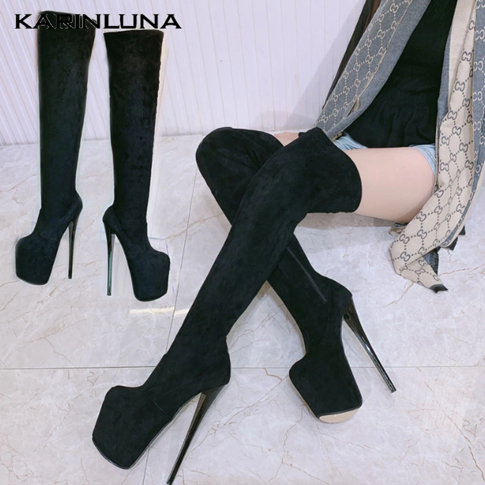 

Brand New For Dropship plus Size 50 multi colors Sexy Fetish High Heels Ladies Boots Thin heel platform Women Shoes