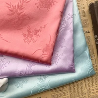 chinese style plum jacquard satin imitation silk fabric for dress cheongsam and hanfu