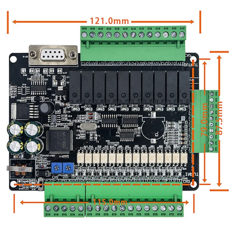 Промо акция! DC24V FX1N FX2N FX3U 24MT ПЛК промышленного Управление доска 6AD 2DA 14 Вход 10