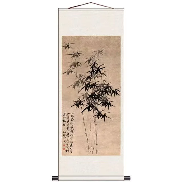 Декоративная подвесная картина из бамбука с чернилами декоративные картины для