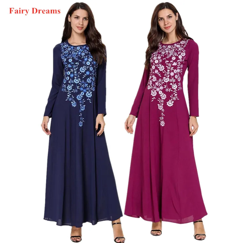 Большие размеры мусульманская одежда женское мусульманское платье с длинными