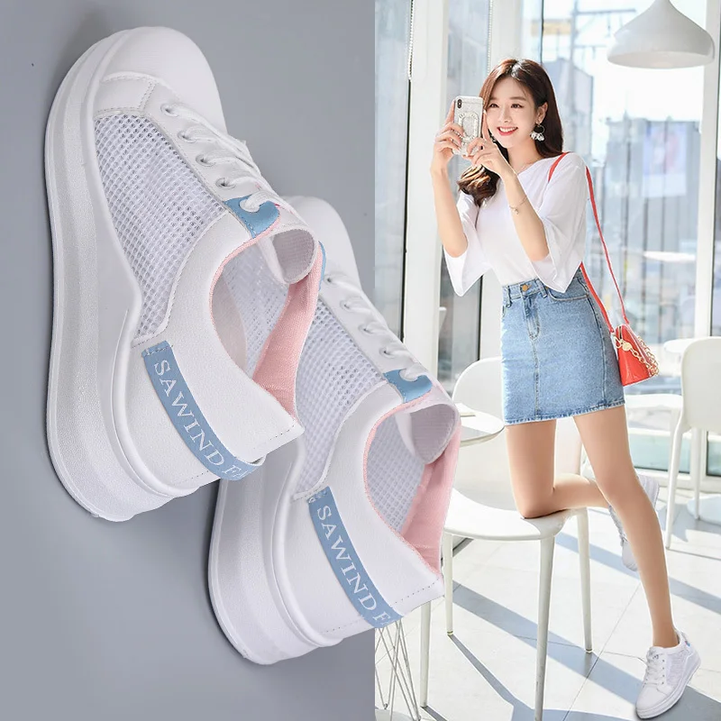 Женские теннисные туфли новинка 2019 женские легкие дышащие кроссовки спортивная