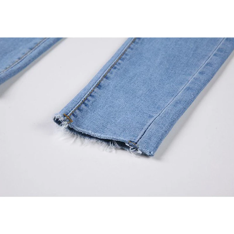 

Blue Pencil Denim Pants Women High Waist Single Breasted Button E-Girl Aesthetic Skinny Jeans Trousers Female Y2K Sexy Slim Pant