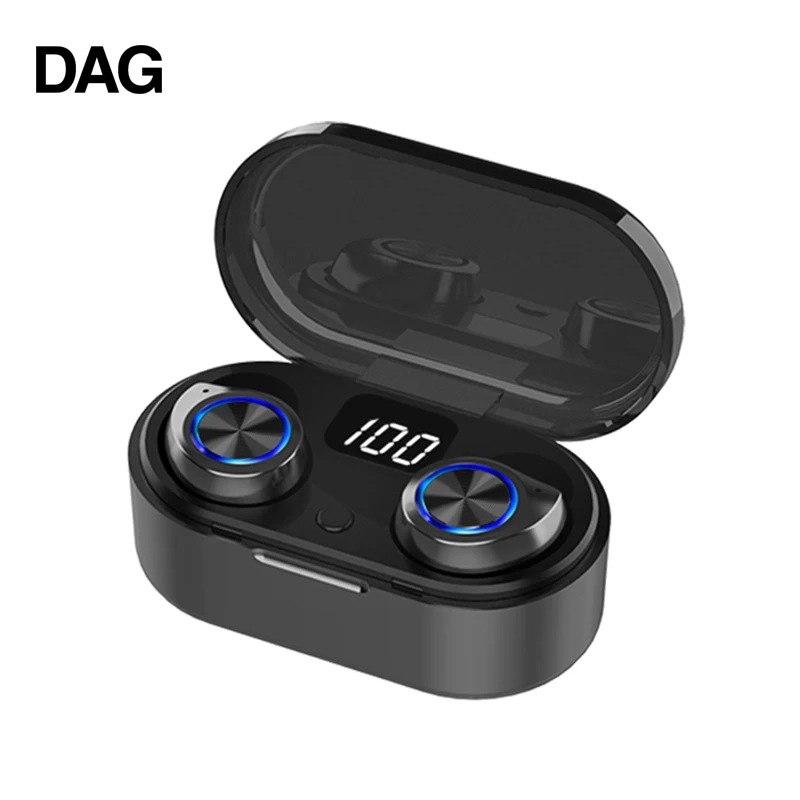 Беспроводные наушники DAG TW80 Bluetooth 5 0 бас Hi Fi Steroe TWS мини с микрофоном + светодиодный