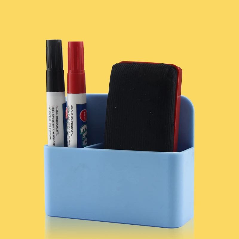 

Magnetic Fridge Storage Box Cans Marker Pencil Pen Holder Desk Organizer Storage Container Magnet Plastic Office School Supplies